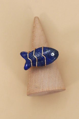 Blue - 18k Stainless Steel Tarnish Free Stone Ring (Copy) (Copy) - B.Fancy