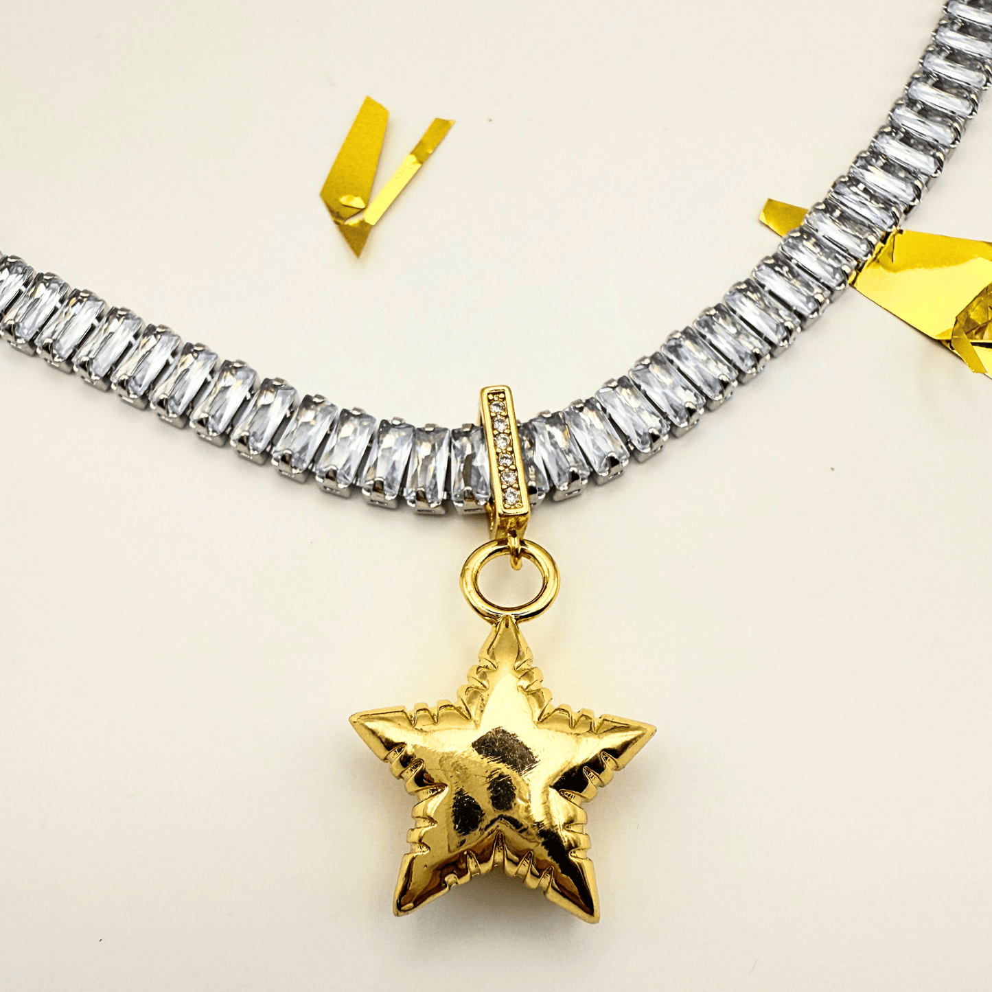 Star Silver and Gold Stainless Steel Necklace (Copy) - B.Fancy