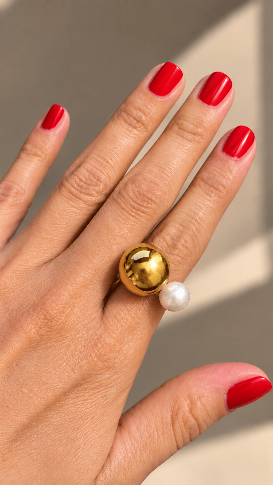 Pearl Duo Ring | Stainless Steel - B.Fancy