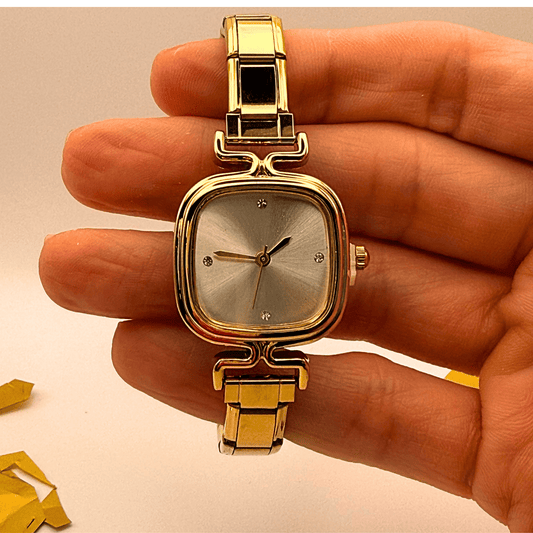 Gold Stainless Steel Watch - Expandable Bracelet - B.Fancy