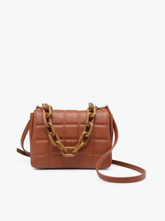 Brown Quilted Chain Crossbody - B.Fancy