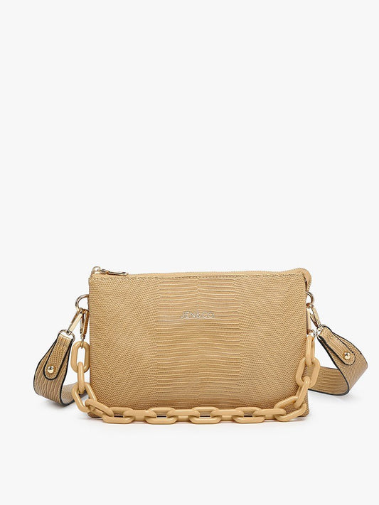 TAN - Izzy Lizard Crossbody - B.Fancy