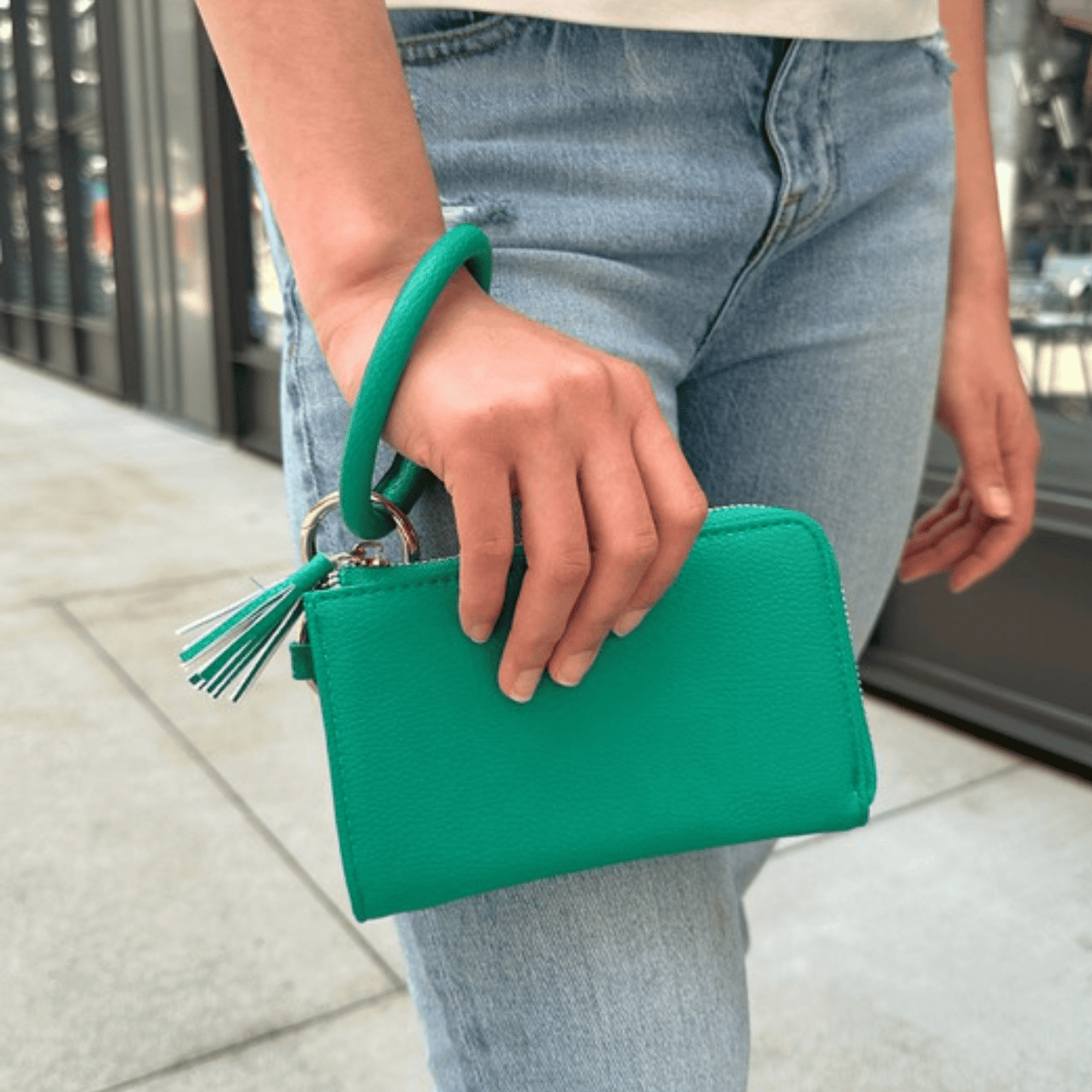 Green Bangle Wristlet - B.Fancy
