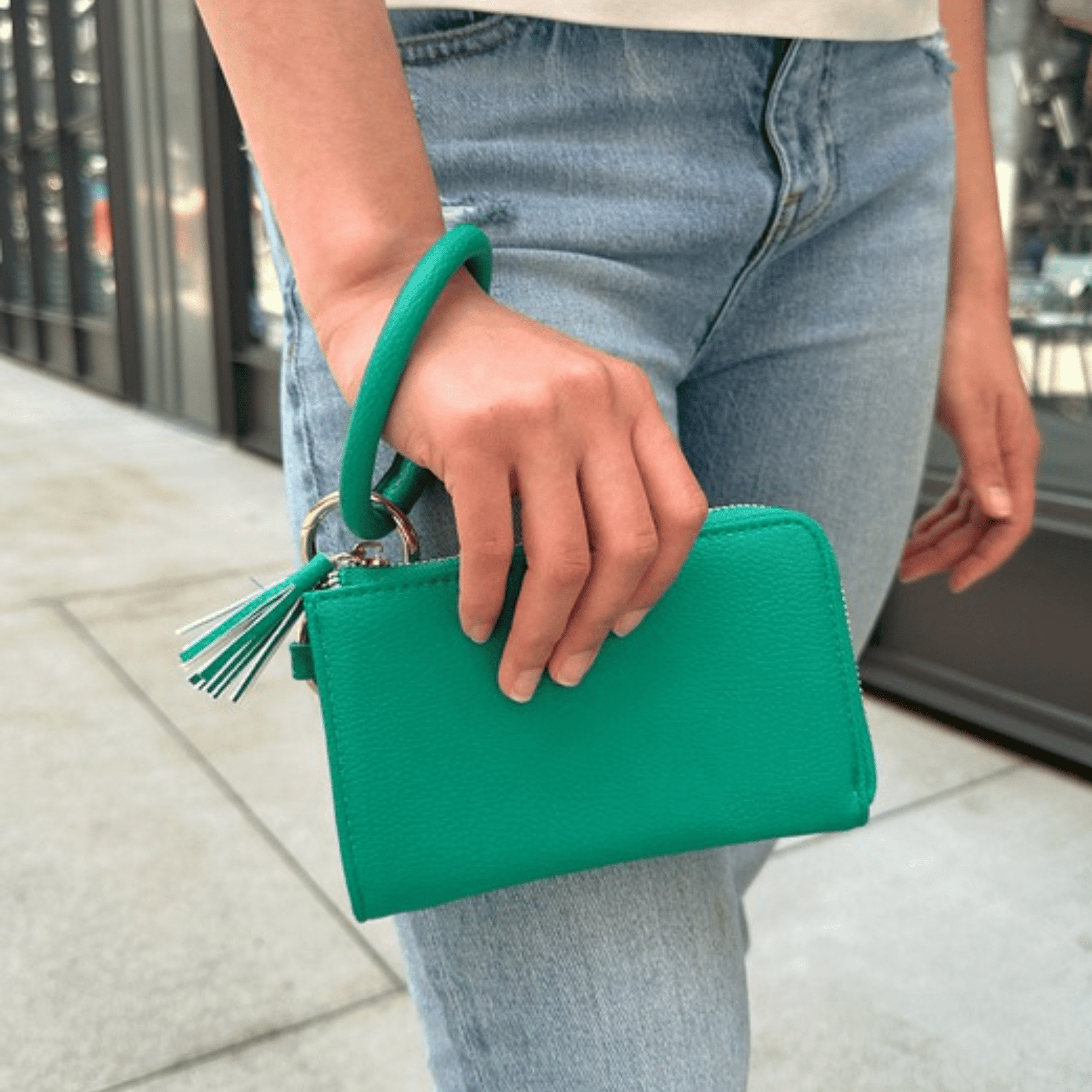 Green Bangle Wristlet - B.Fancy