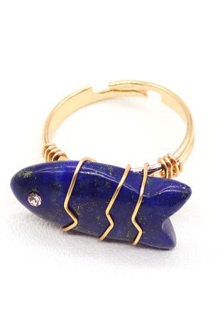 Blue - 18k Stainless Steel Tarnish Free Stone Ring (Copy) (Copy) - B.Fancy