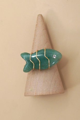 Green - 18k Stainless Steel Tarnish Free Stone Ring - B.Fancy