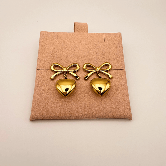 Heart & Bow Earrings - B.Fancy
