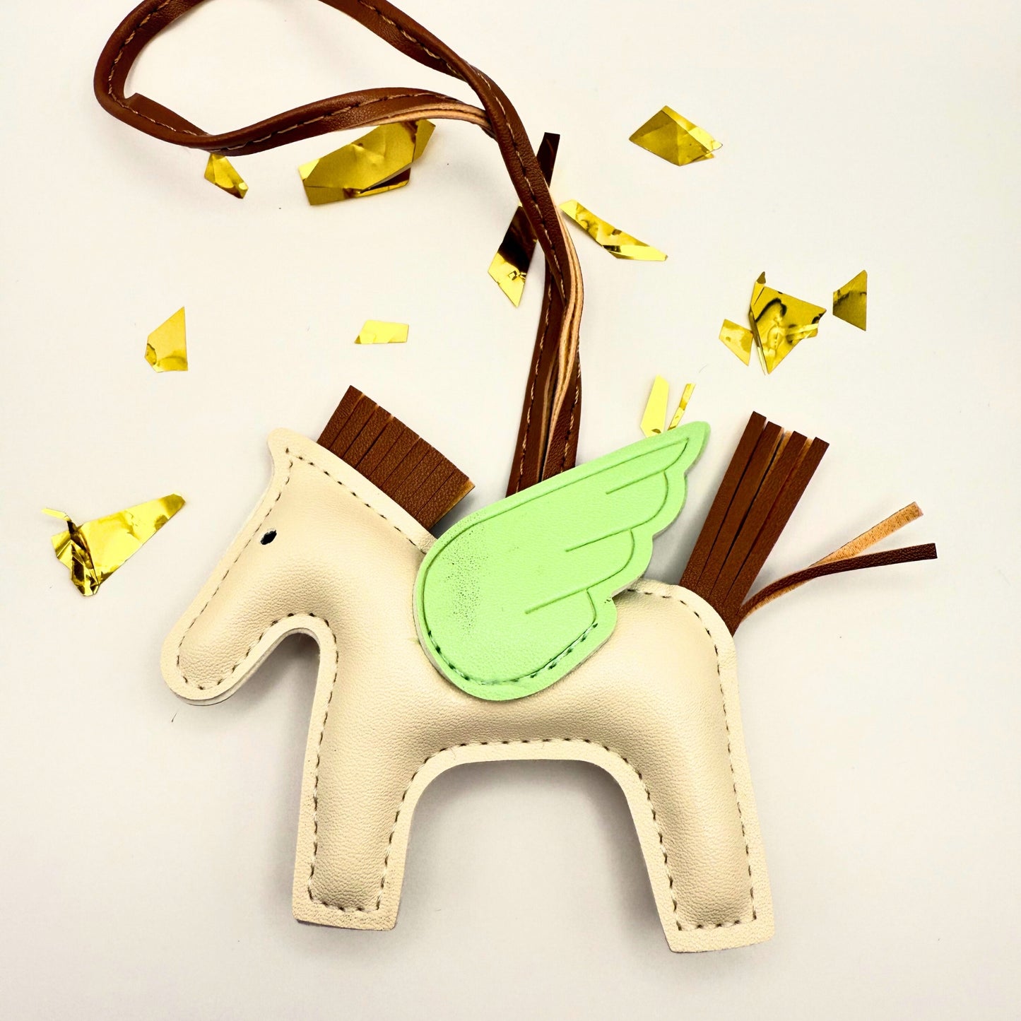 Ivory Unicorn Handbag Charm - B.Fancy