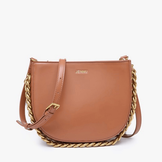 Brown Chain Saddle Bag - B.Fancy