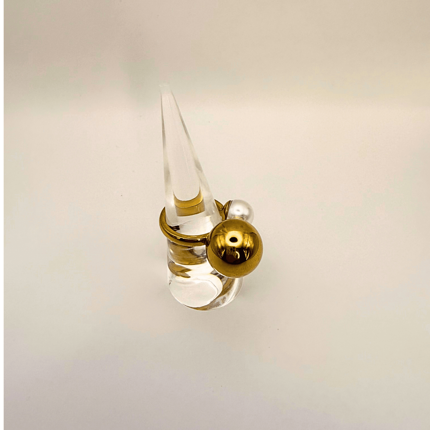 Pearl Stainless Steel Ring - One Size - B.Fancy