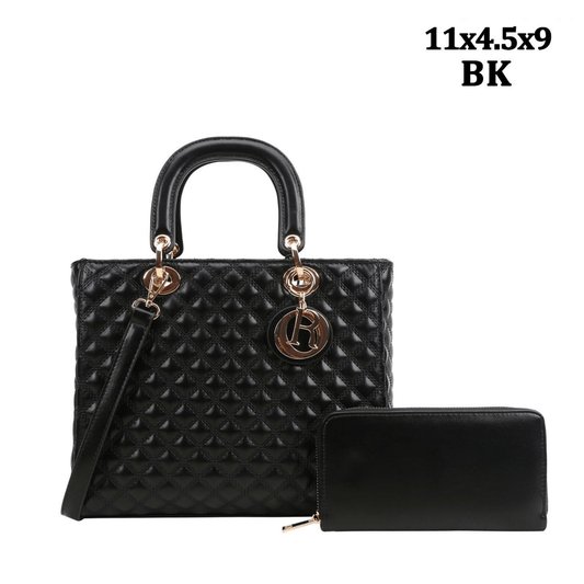 Black Handbag and Wallet Set - B.Fancy