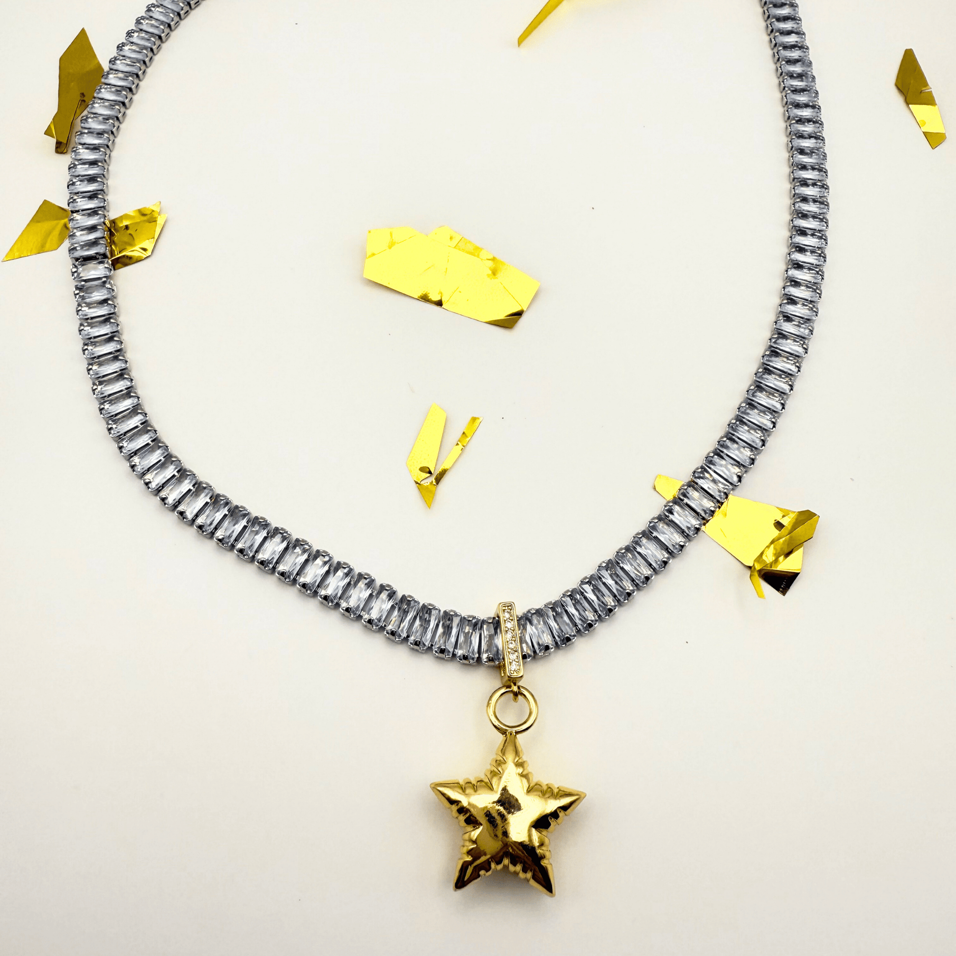 Star Silver and Gold Stainless Steel Necklace (Copy) - B.Fancy