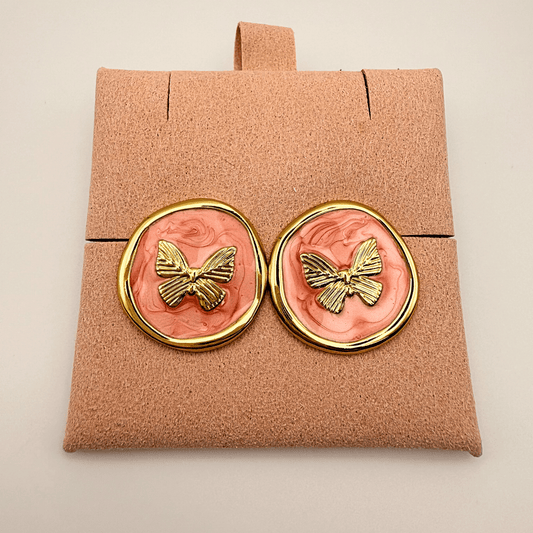 Pink - Butterfly Earrings - B.Fancy