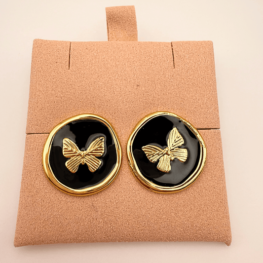 Black - Butterfly Earrings - B.Fancy