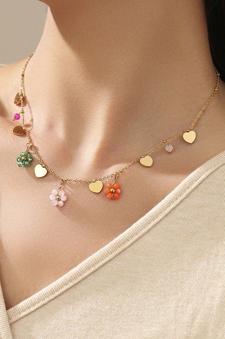 18k Stainless Steel Tarnish Free Seedbead Necklace - B.Fancy