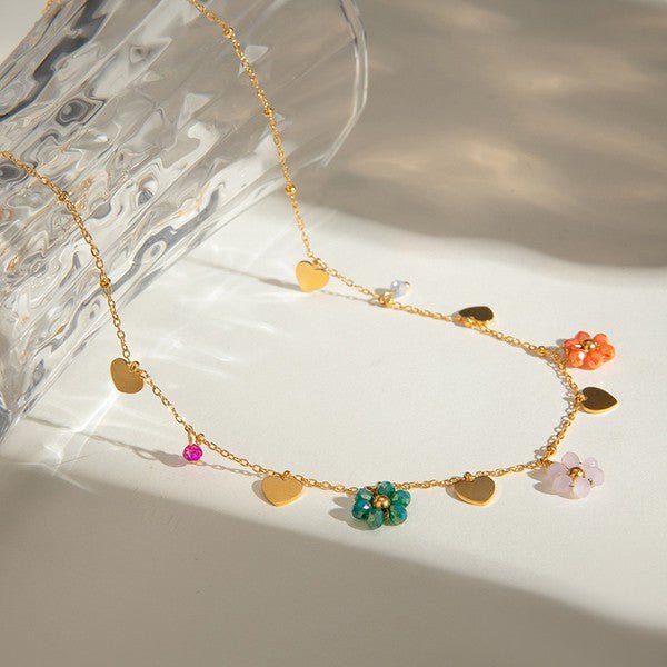 18k Stainless Steel Tarnish Free Seedbead Necklace - B.Fancy