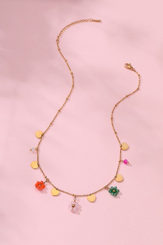 18k Stainless Steel Tarnish Free Seedbead Necklace - B.Fancy