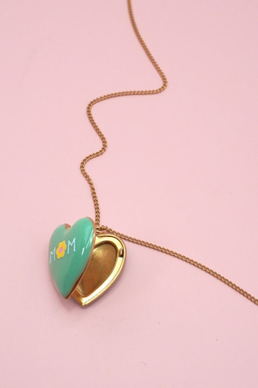 18k Stainless Steel Tarnish Free Locket Necklace - MOM - B.Fancy