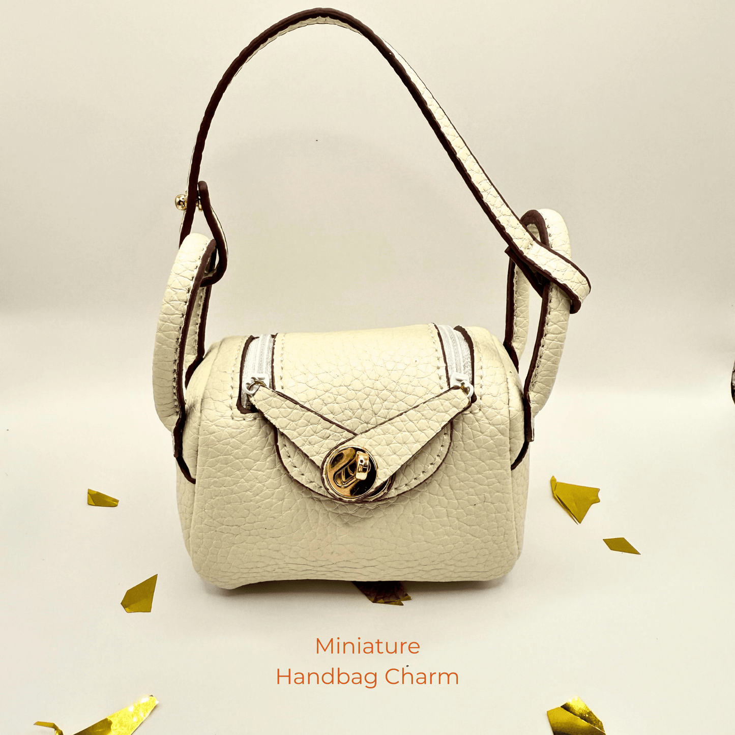 Miniature White Charm Bag - B.Fancy