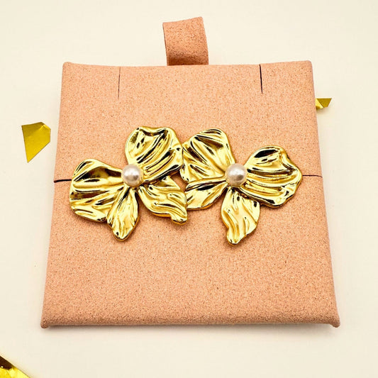 Bow with Pearls Earrings - B.Fancy