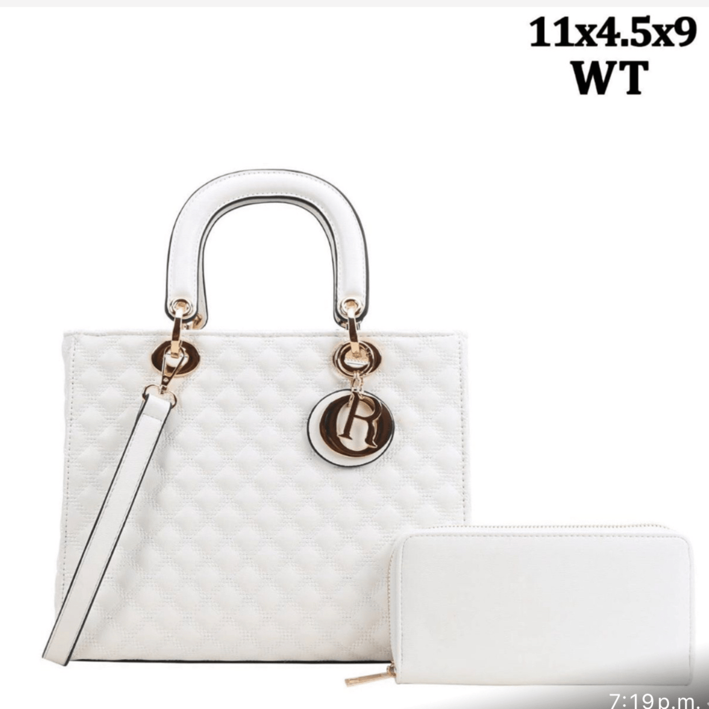 White Handbag and Wallet Set - B.Fancy