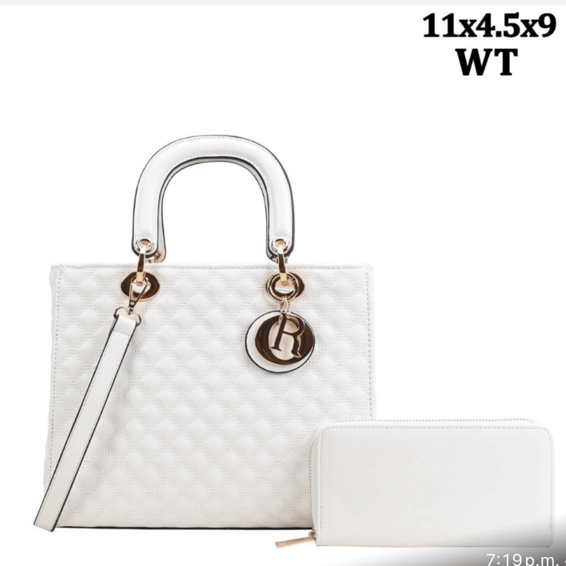 White Handbag and Wallet Set - B.Fancy